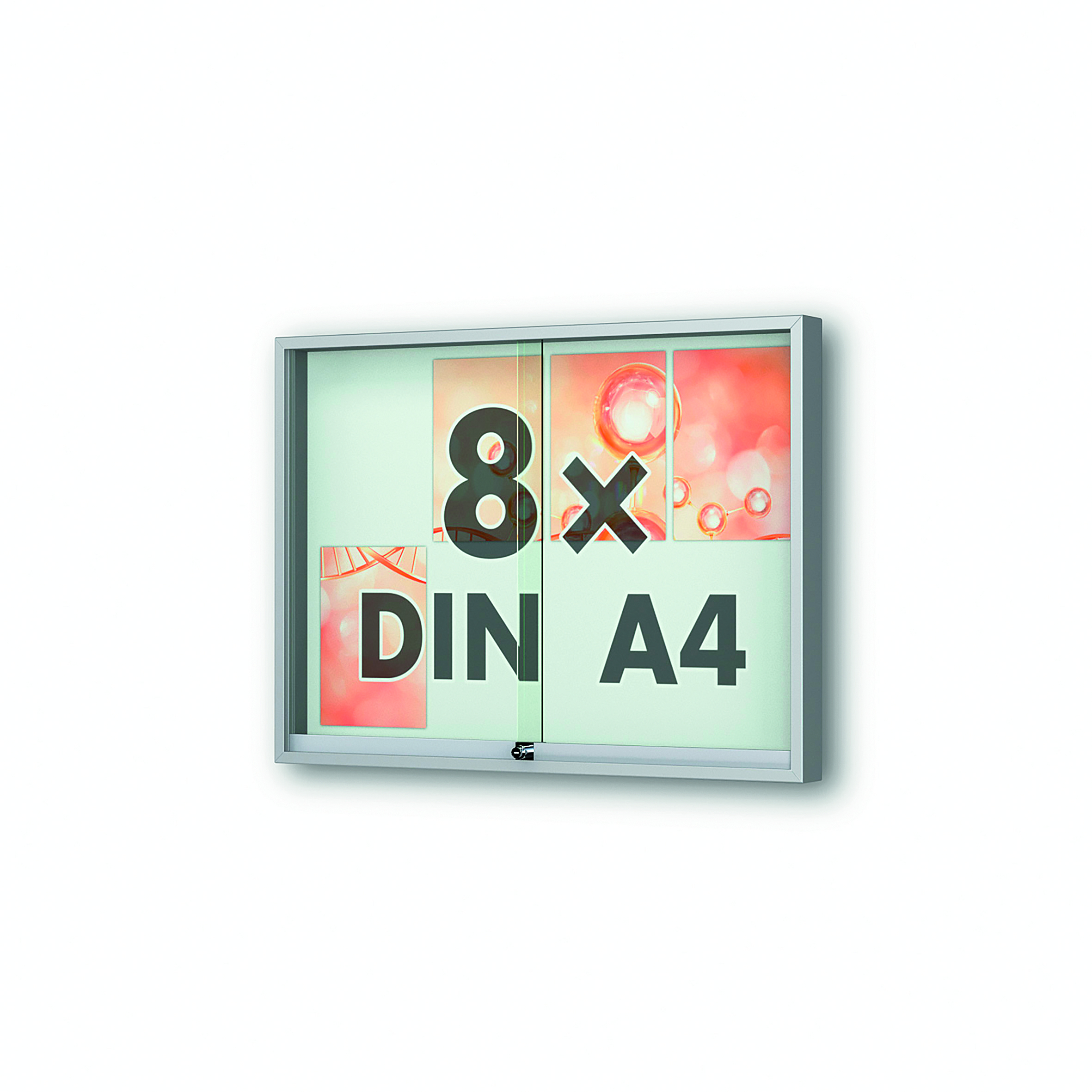 DIN A4, Rahmenkunstwerk, Glasrahmen, Doppeltür, 8x