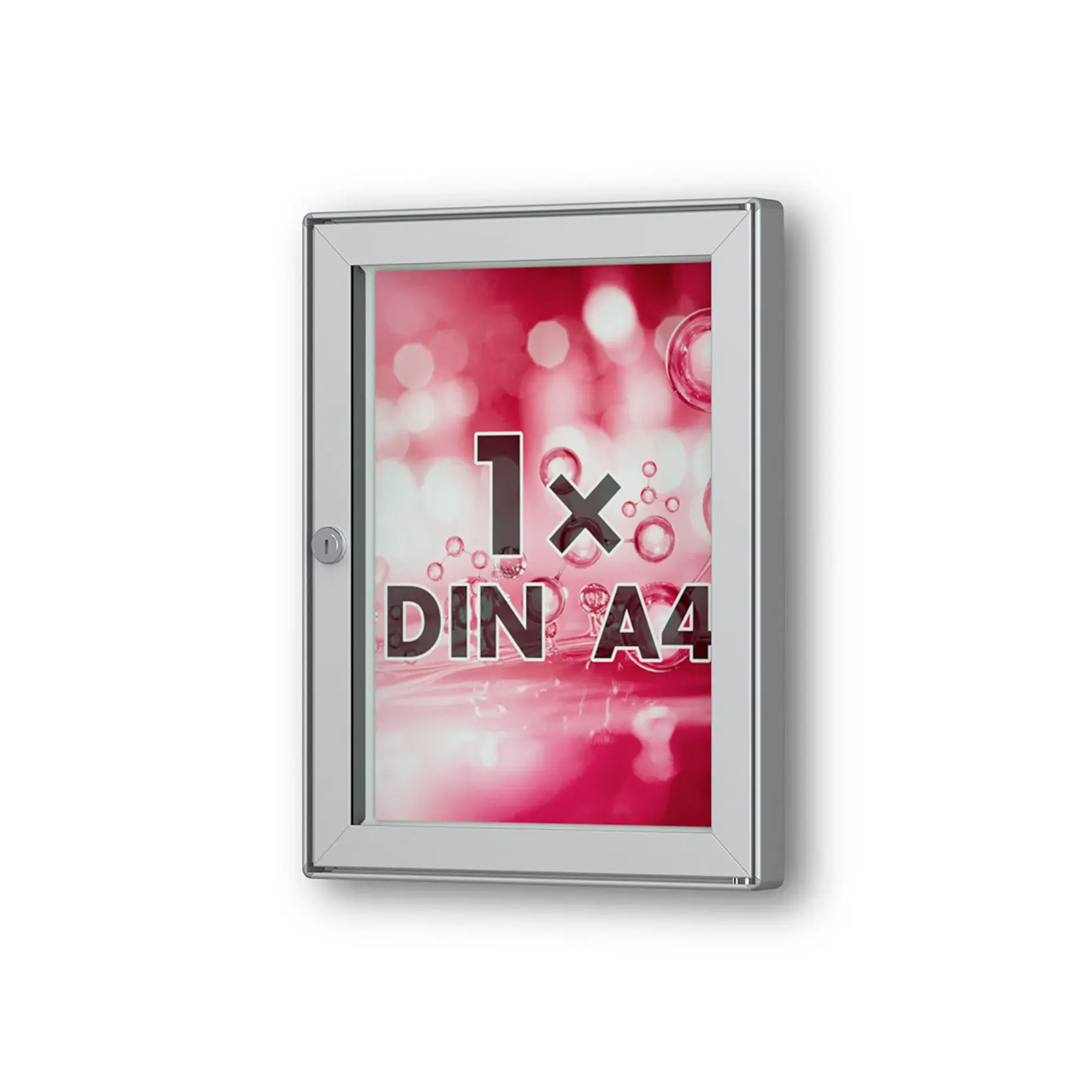 1 x DIN A4 Flachschaukasten Tesus - gerundet